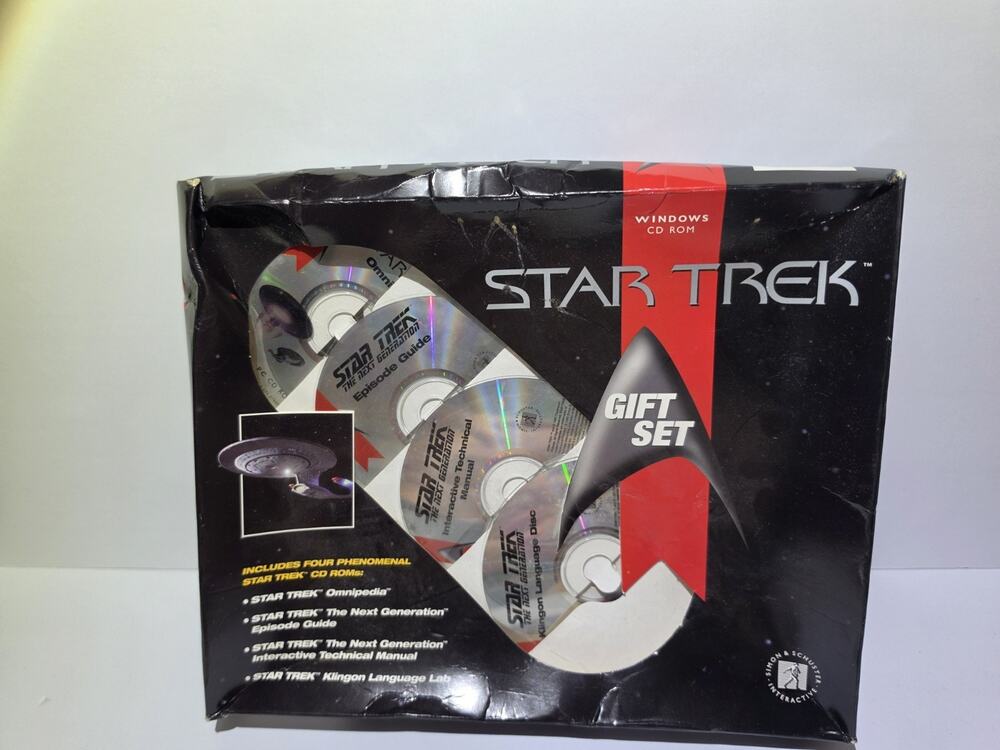 STAR TREK 4 PHENOMENTAL CD-ROM GIFT SET / OMNIPDEIA / NEXT GENERATION & MORE !!